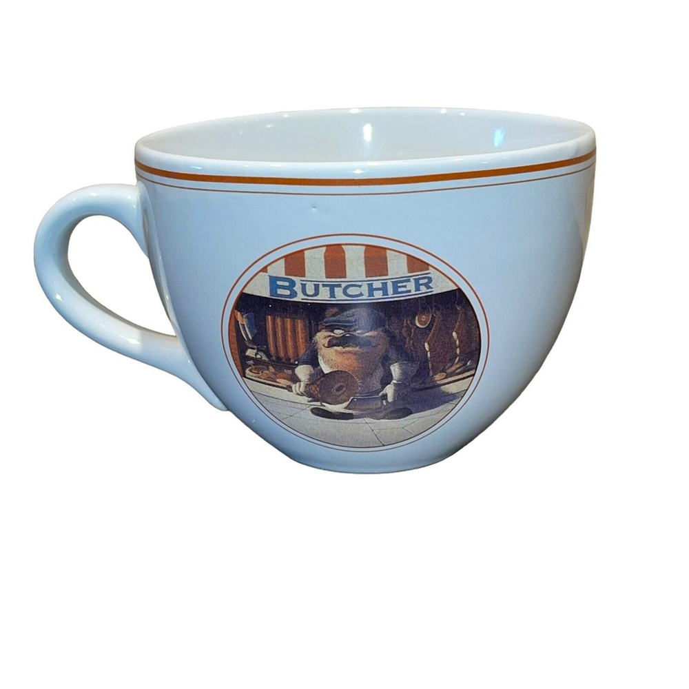 90s Vtg 1994 Warner Bros‎ Looney Tunes Delancey St Tasmanian Devil Butcher Mug - Picture 4 of 9